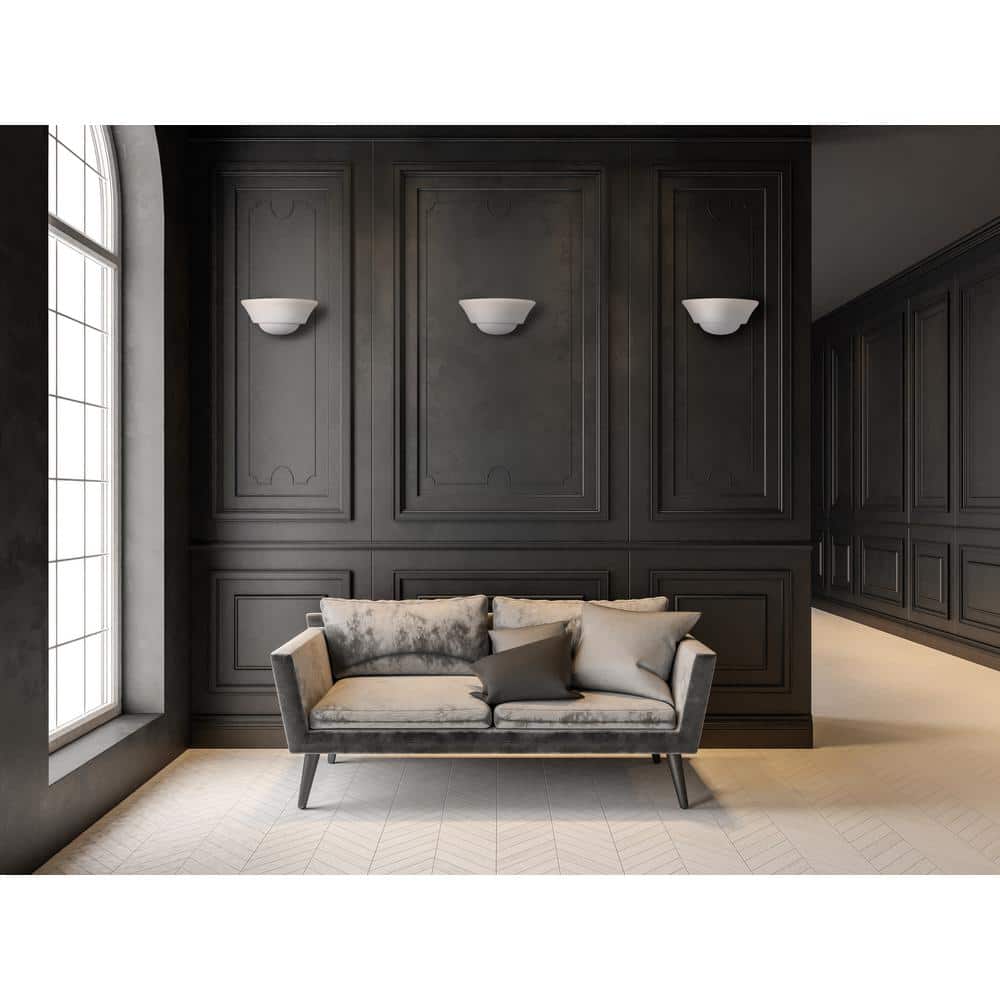 Monetta Modern White Steel Direct Wired Wall Sconce