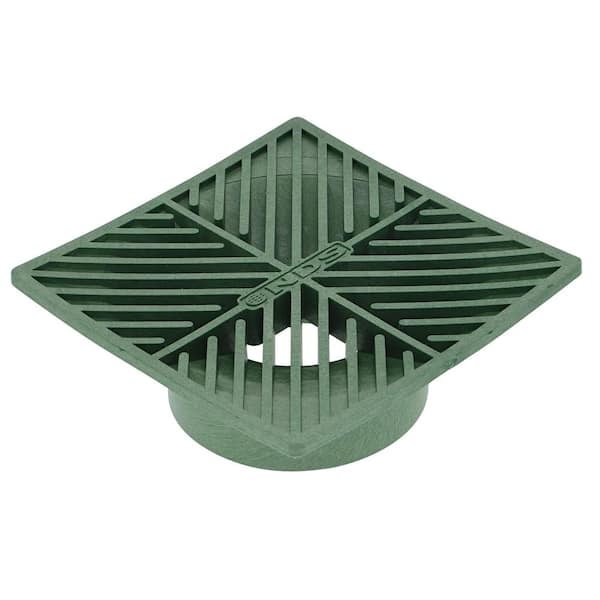 NDS 6 in. Plastic Square Drainage Grate in Green