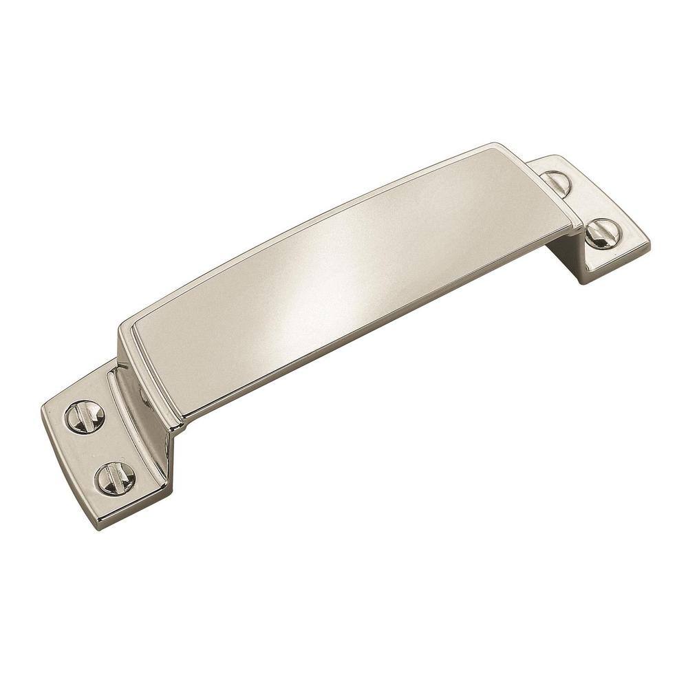 Highland Ridge 3-1/2 in. (89mm) Classic Polished Nickel Cabinet Cup Pull