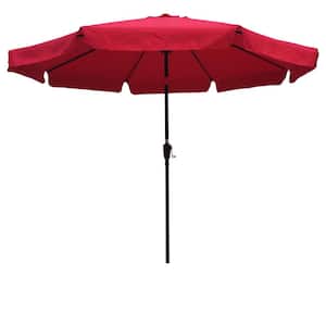 PL Umbrella Diameter in Whole Feet Followed By 10 ft. Market Patio Umbrella in Red