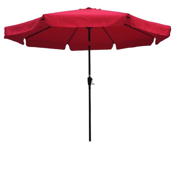 Miscool PL Umbrella Diameter in Whole Feet Followed By 10 ft. Market Patio Umbrella in Red