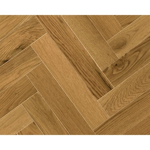 Clover Honey Oak Solid Hardwood Flooring Herringbone 3/4 in. Thick x 3.25 in. W x 16.25 in. L Fixed Length (16.50sq. ft)