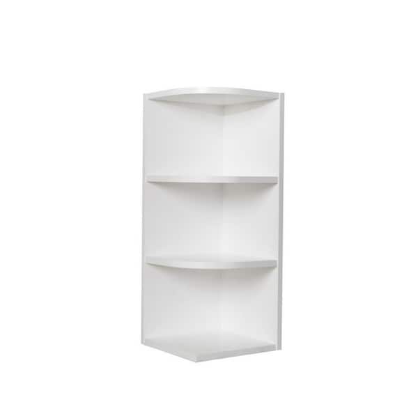Bremen Cabinetry Bremen Ready to Assemble 12x36x12 in. Shaker Wall End Open Shelf Cabinet in White