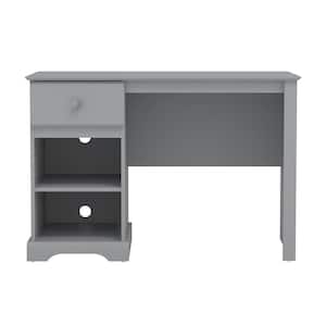 Baylor 42.75 in. W Rectangle Gray Wood Computer Desk with 1-Drawer and 2-Shelf Storage