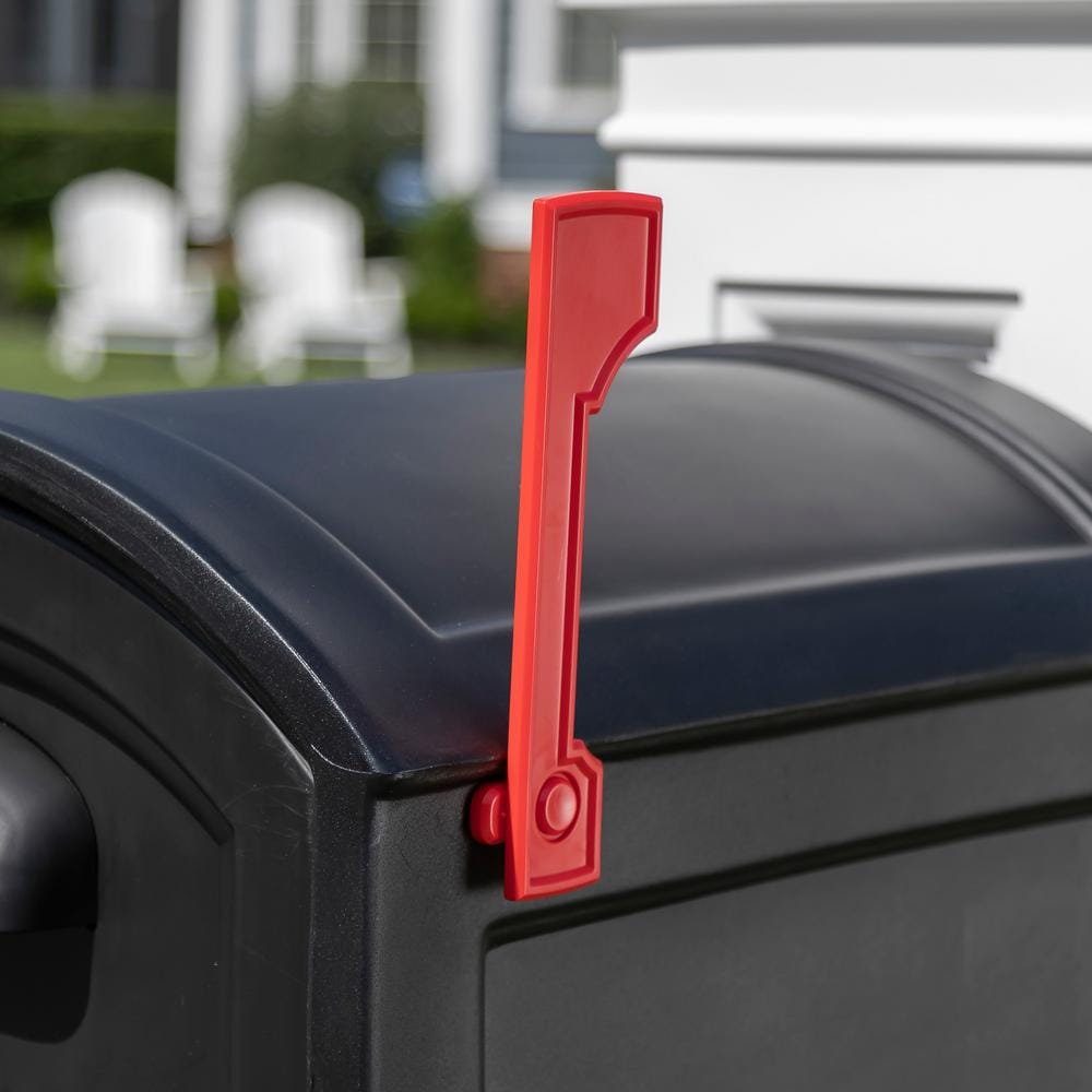 Onyx Black Extra Large Plastic Post-Mount Mailbox