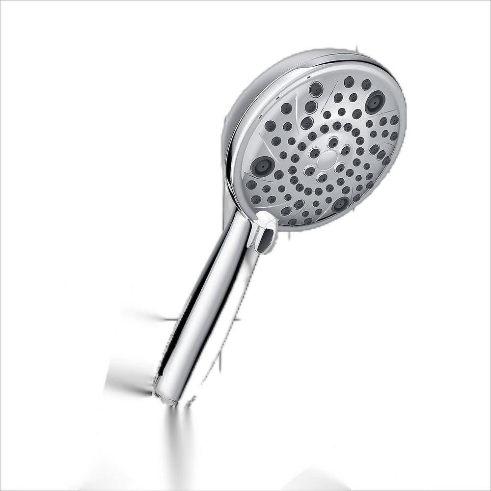 Handheld Shower Head with On/Off Pause Switch 8-Spray Wall Mount ...