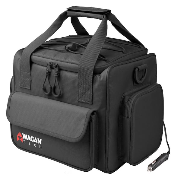 14 qt. 18 Cans Electric Cooler/Warmer Bag with Carry Strap Insulated Cooler for Travel, Work and Picnic Blac