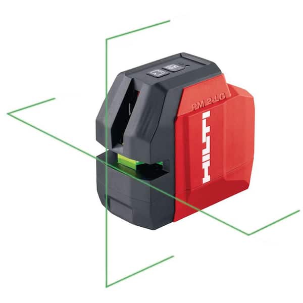 131 ft. PM-2 LG Green Self-Leveling Line Laser Level with (2) AA Batteries