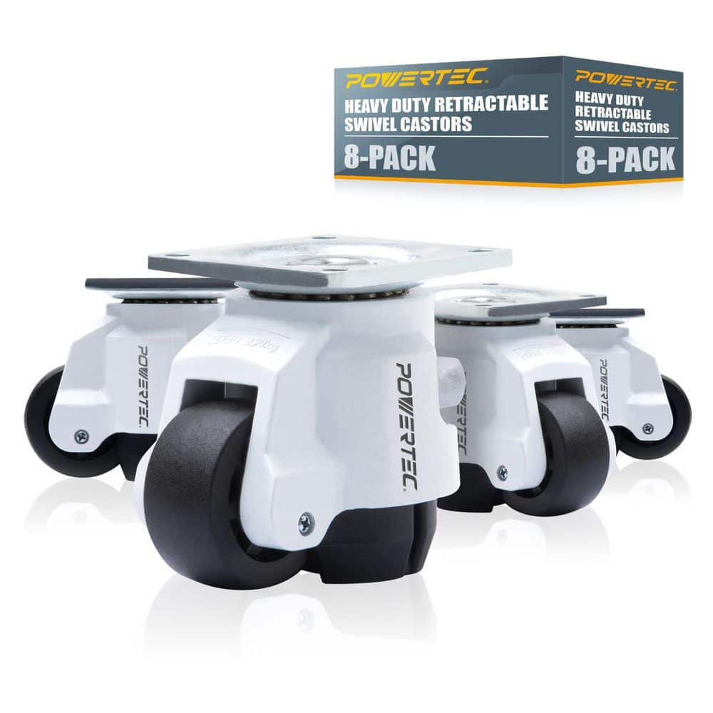 2 in. Leveling Casters Heavy Duty with Adjustable Ratcheting Handles, Retractable and Swivel Castors (8-Pieces) price history on PriceWatchPro
