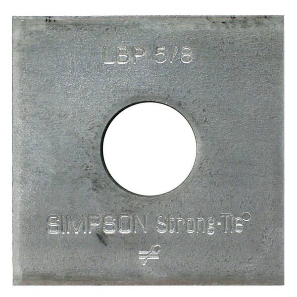 Simpson Strong-Tie LBP 2 in. x 2 in. Galvanized Bearing Plate with 5/8 ...