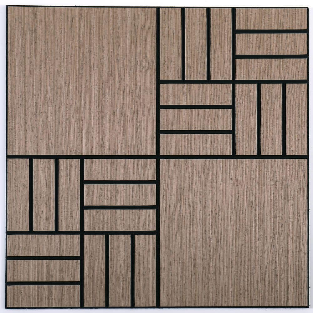 0.4 in. x 24 in. x 24 in. Walnut Self-Adhesive Flat Cube Sound Absorbing Decorative Wall Paneling (4-Pack) price history on PriceWatchPro