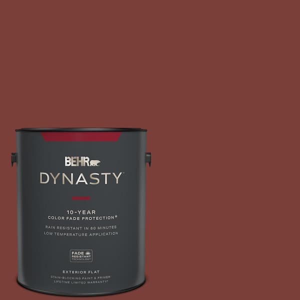 BEHR DYNASTY 1 gal. #PPU2-02 Red Pepper Flat Exterior Stain-Blocking Paint & Primer