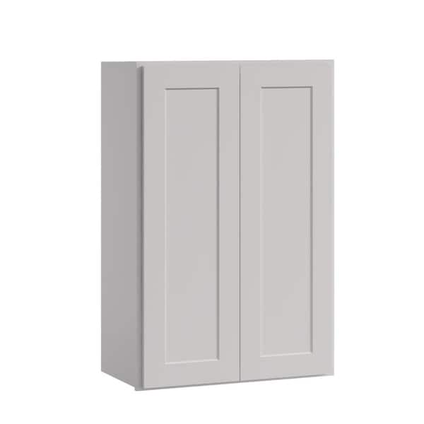 Hausvita 24 in. W x 12 in D x 30 in. H in. Shaker Dove Plywood Ready to Assemble Kitchen Wall Cabinet with Doors and Shelves