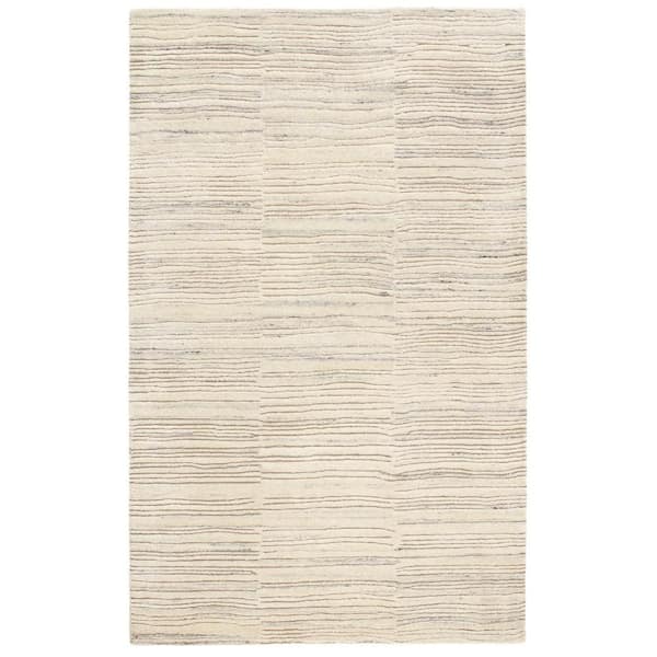 Avery Hand Tufted Wool Oatmeal 5 ft. x 8 ft. Indoor Area Rug