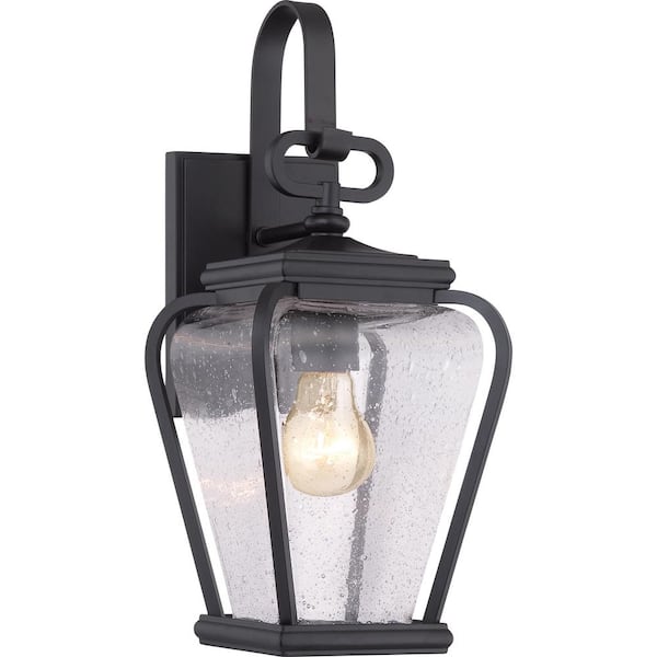 Quoizel Province 1-Light Black Outdoor Wall Lantern Sconce