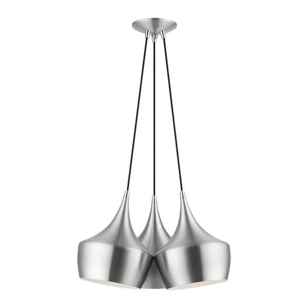 AVIANCE LIGHTING Goodwin 3-Light Brushed Aluminum Cluster Pendant