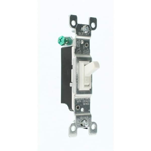15 Amp CO/ALR AC Quiet Toggle Switch, White 15 Amp CO/ALR AC Quiet Toggle Switch, White