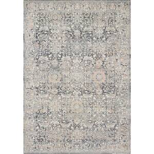 Lucia Grey/Mist 9 ft. 3 in. x 13 ft. 3 in. Transitional Polypropylene/Polyester Pile Area Rug