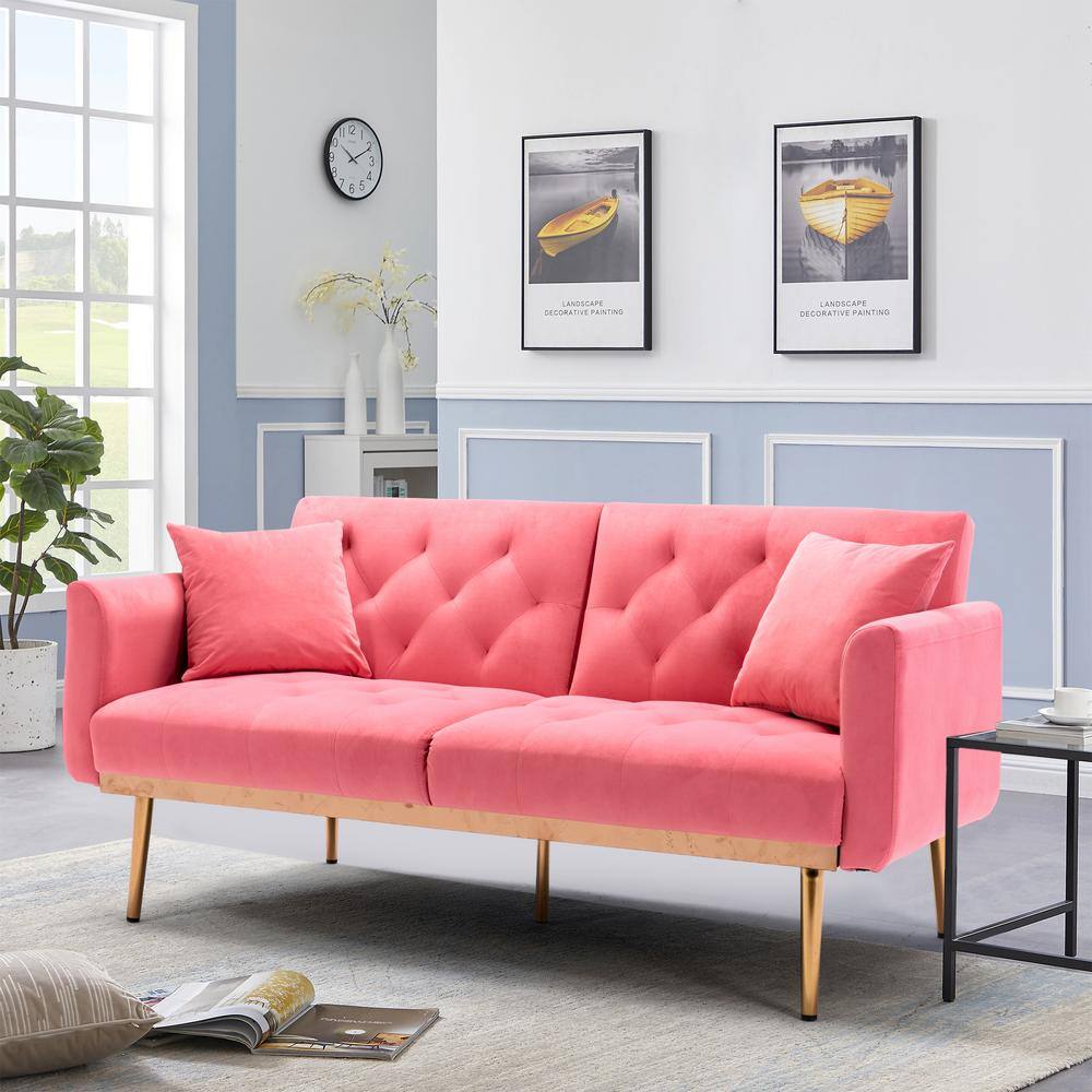 Pink 2 discount seater sofa bed