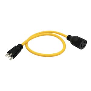 3 ft. 12/3 3-Wire 15 Amp 250-Volt NEMA 6-15P to L6-20R Adapter Cord