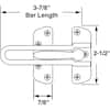 Prime-Line Swing Bar Lock, 3-7/8 in. Bar Length, Diecast Zinc, Satin Nickel  Finish