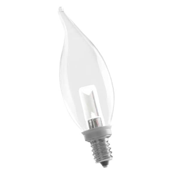 HALCO LIGHTING TECHNOLOGIES 10-Watt Equivalent 1-Watt CA10 Dimmable Chandelier LED Warm White 2400K Light Bulb 80175