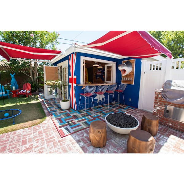 UltraShield Natural 1 ft. x 1 ft. Composite Quick Deck Outdoor Deck Tile in Mixed Rainbow (10 sq. ft. per Box)