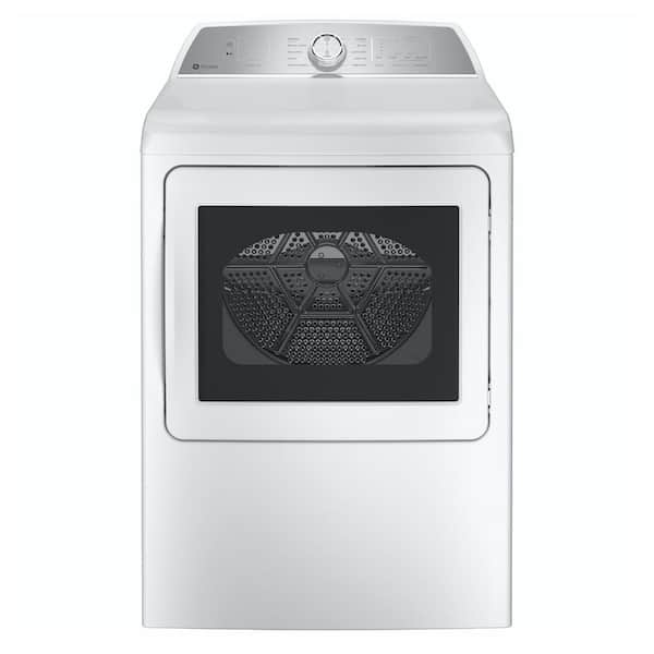 GE Profile 7.4 cu.ft. Smart Gas Dryer in White with Sanitize Cycle and Sensor Dry, ENERGY STAR