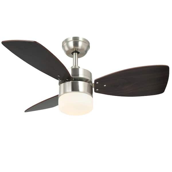 CASAINC 36 in. Indoor Silver Ceiling Fan with Light and Remote Contro