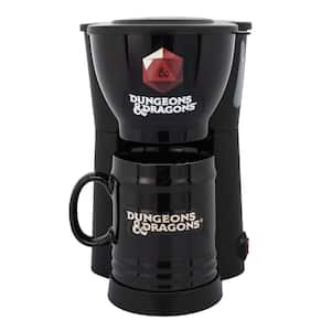 Black Dungeons & Dragons Single Cup Coffee Maker with Molded Mug