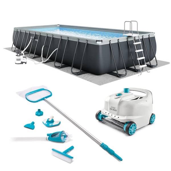 Ultra XTR Frame Swimming Pool and Pump, Robot Vacuum w/Pool Maintenance Kit