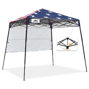 8 ft. x 8 ft. Slant Leg Lightweight Compact Portable Canopy (American Flag)