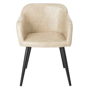 Adalena Beige Leather Accent Chair