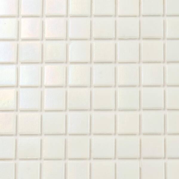 Apollo Tile Nacreous Cotton White 12-in x 12-in Glossy Glass Uniform Squares Floor and Wall Tile (20-sq. ft/ Carton)