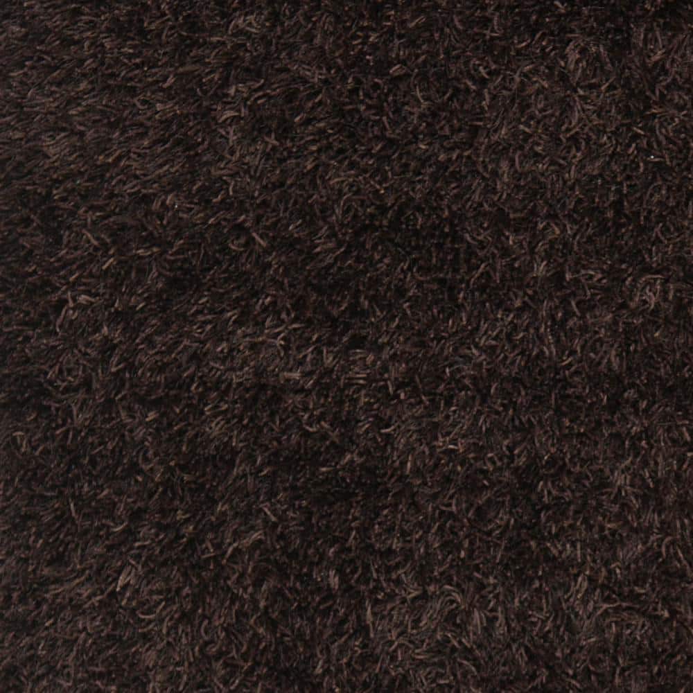 Chocolate 8' x 10' Tufted Shag Synthetic Area Rug