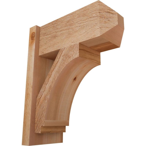Ekena Millwork 8 in. x 22 in. x 18 in. Imperial Craftsman Rough Sawn Western Red Cedar Outlooker