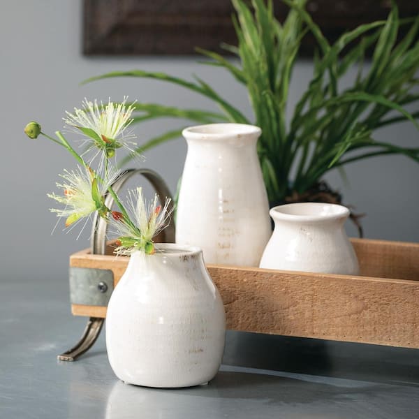 Buy Off White Vases for Home & Kitchen by Behoma Online