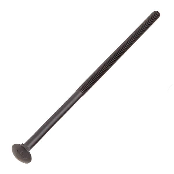 3/8 in. -16 x 10 in. Black Deck Exterior Carriage Bolt (15-Pack)
