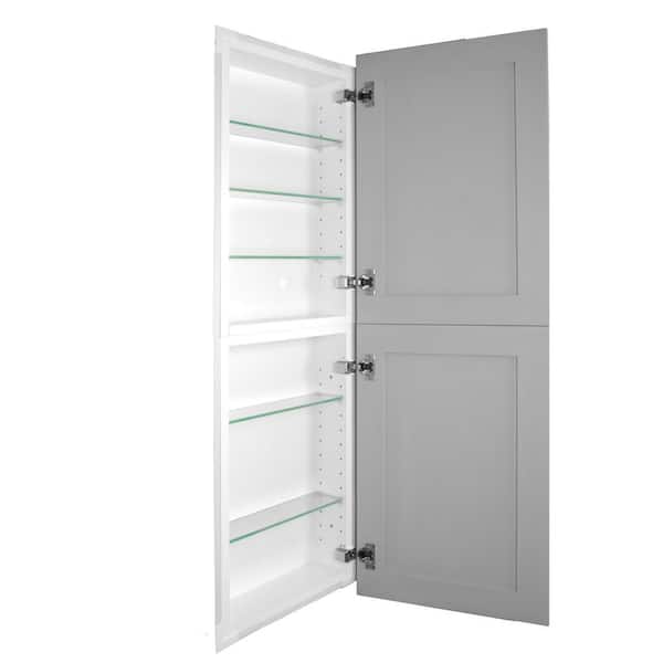 Unbranded Silverton 14 in. x 50 in. x 4 in. Frameless Recessed Medicine Cabinet/Pantry