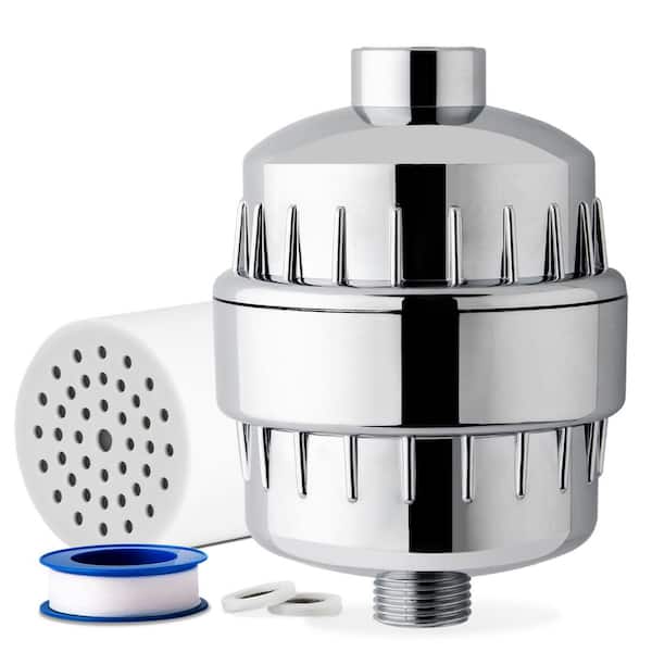 ISPRING 15-Stage High Output Shower Filter, Reduces up to 99% Chlorine, H2S, Heavy Metals, Filters up to 700 Showers, Chrome
