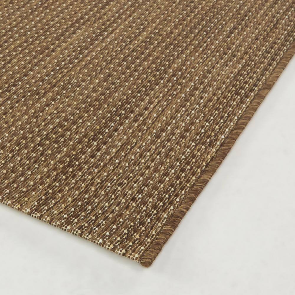 Brown Flat Woven Synthetic Indoor/Outdoor Area Rug