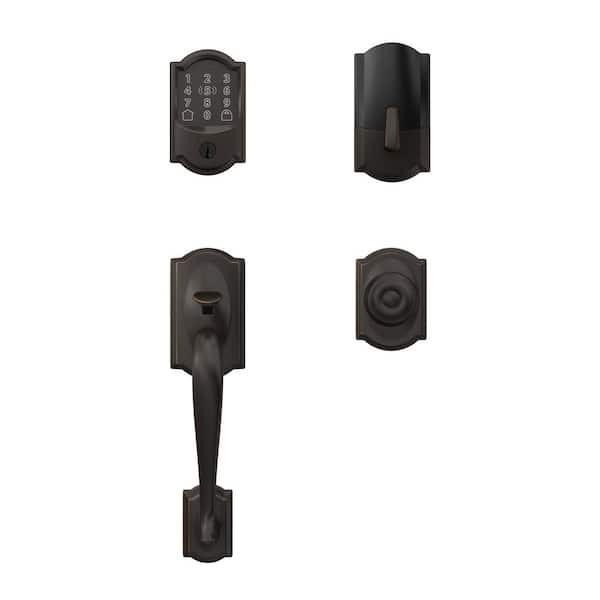 Schlage Camelot Aged Bronze Encode Plus Smart WiFi Deadbolt and