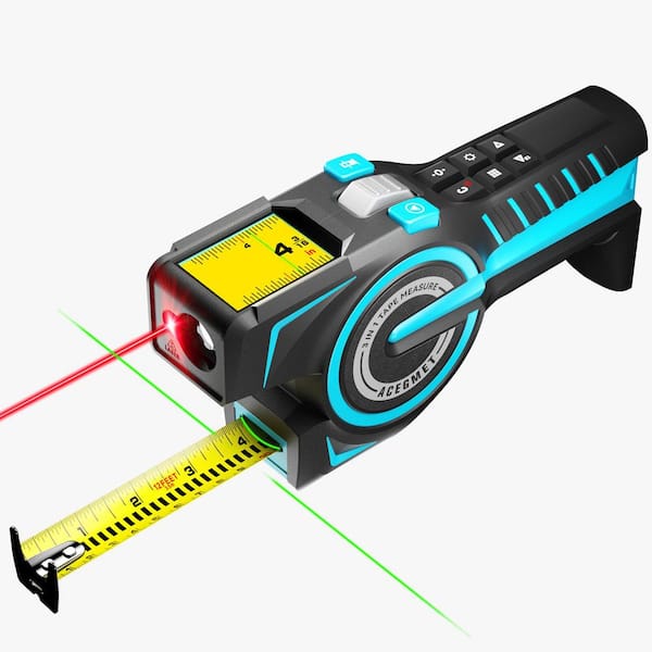 3-in-1 Digital Tape Measure, 330 ft. Laser Measure, Auto Lock Tape, Instant Digital Readout, Swappable Battery, APP Sync