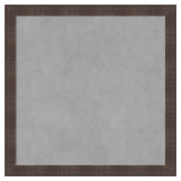 Amanti Art Whiskey Brown Rustic 22 in. x 22 in. Framed Magnetic Board