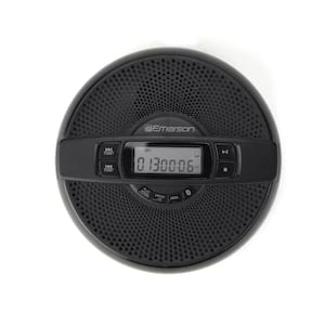 Portable Bluetooth CD Player with FM Radio & Speaker and Wired Earbuds Included, Black (EPCD-2000)