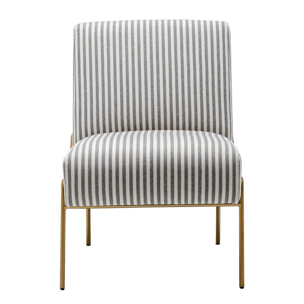 striped armless chair