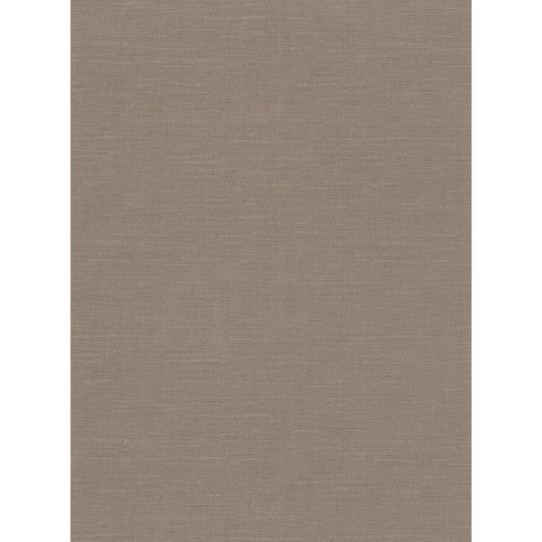 Warner Parker Brown Faux Linen Brown Wallpaper Sample
