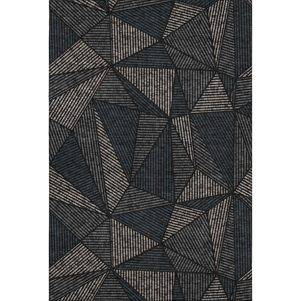 Mayfield Premium Machine Washable Indoor/Outdoor Geometric AMF618 Black 9 ft. x 12 ft. Area Rug price history on PriceWatchPro