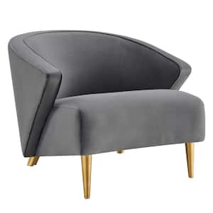 OdysseyGray Performance Velvet Armchair