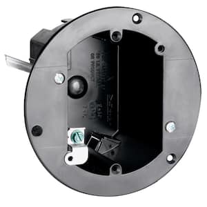 Pass & Seymour Slater Old Work Plastic 1-Gang 3-3/4 in. Round Swing Bracket Box with Auto/Clamps